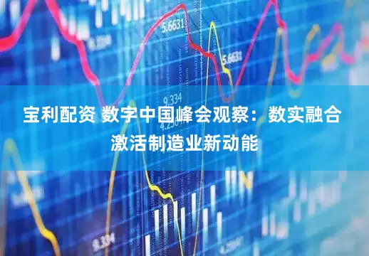 宝利配资 数字中国峰会观察：数实融合 激活制造业新动能